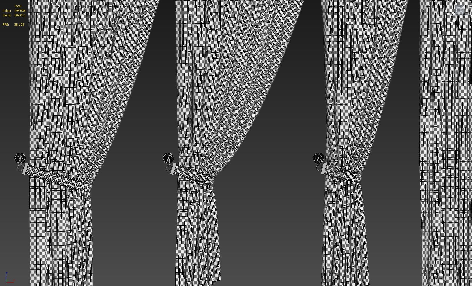 Curtains set of 3D model_5