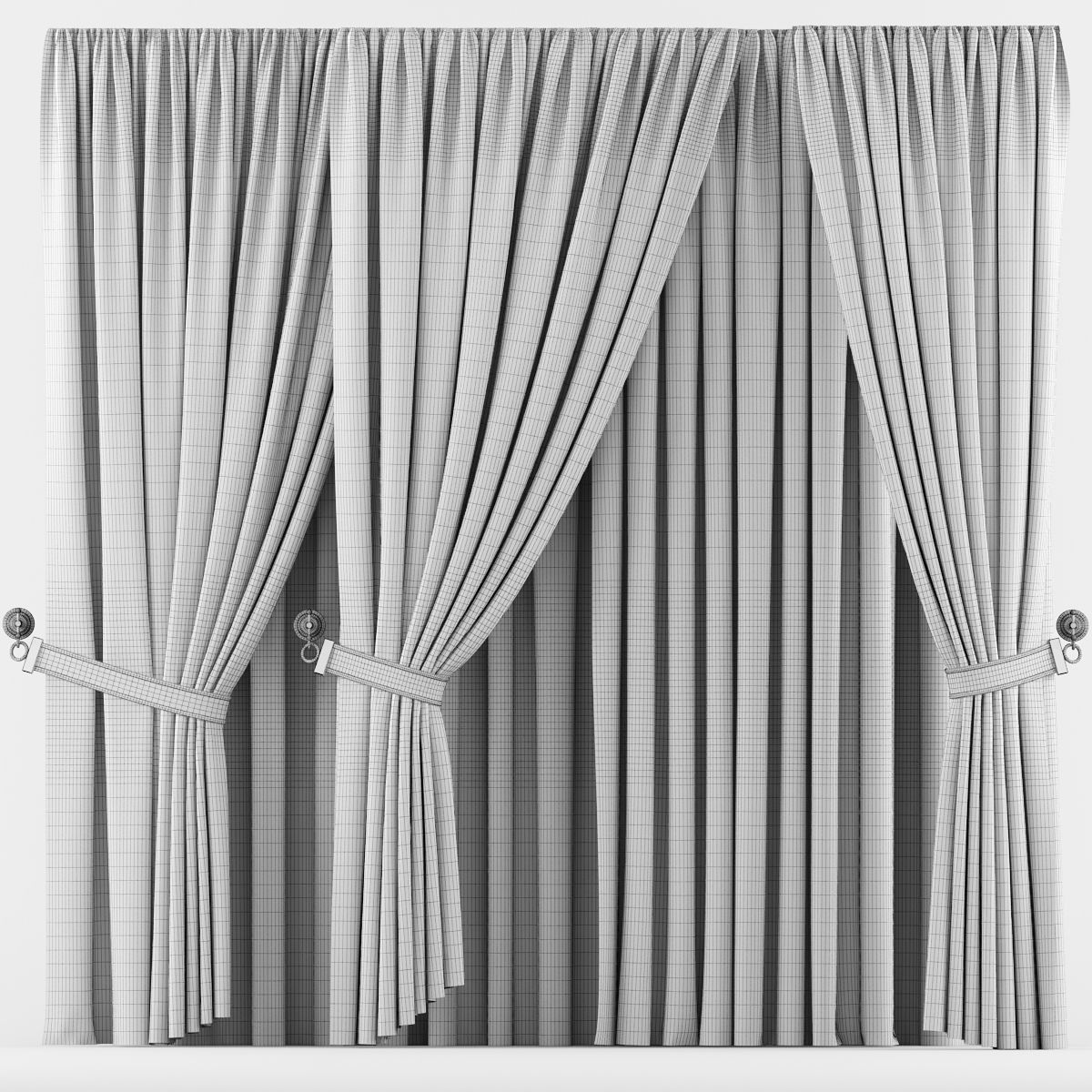 Curtains set of 3D model_1