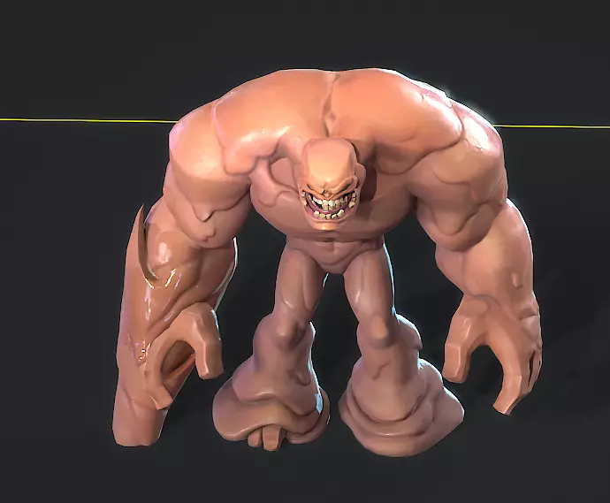 ClayFace Low-poly 3D model_0