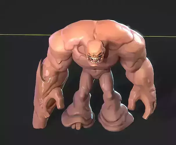 ClayFace Low-poly 3D model