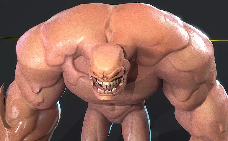 ClayFace Low-poly 3D model_1