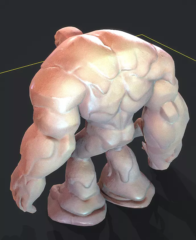 ClayFace Low-poly 3D model_4
