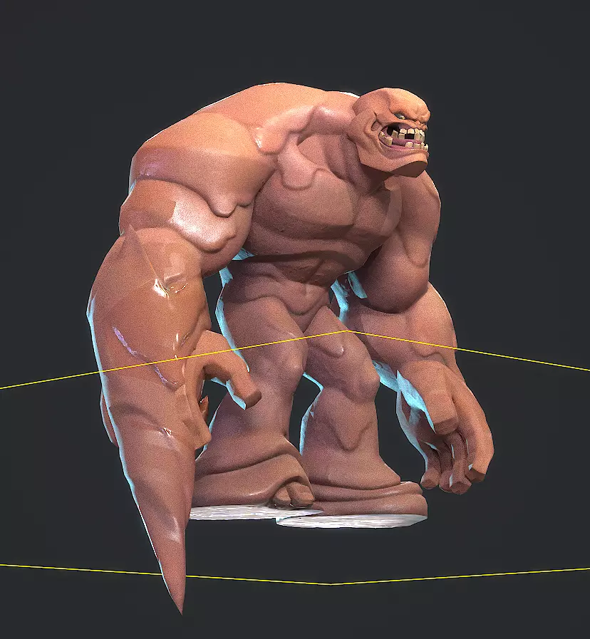 ClayFace Low-poly 3D model_6
