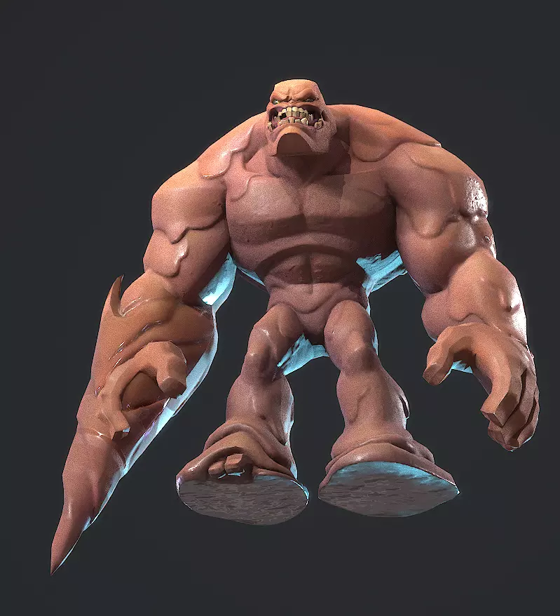 ClayFace Low-poly 3D model_10