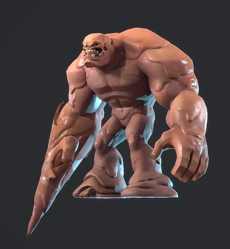ClayFace Low-poly 3D model_8