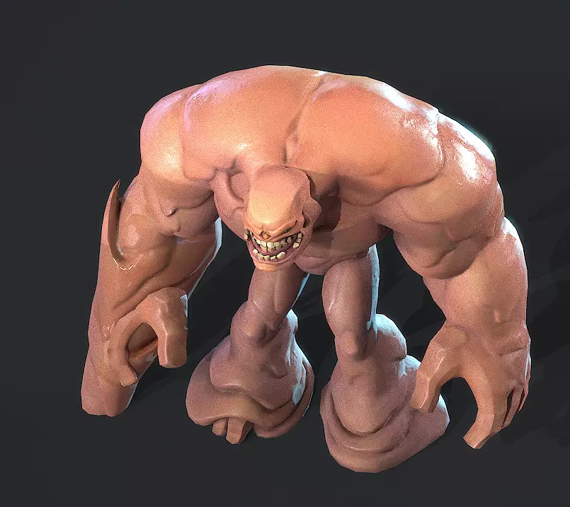 ClayFace Low-poly 3D model_9