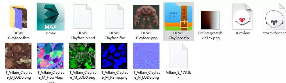 ClayFace Low-poly 3D model_22