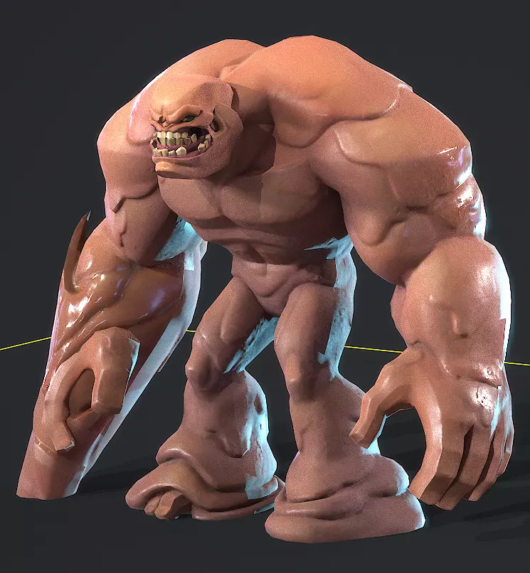 ClayFace Low-poly 3D model_3