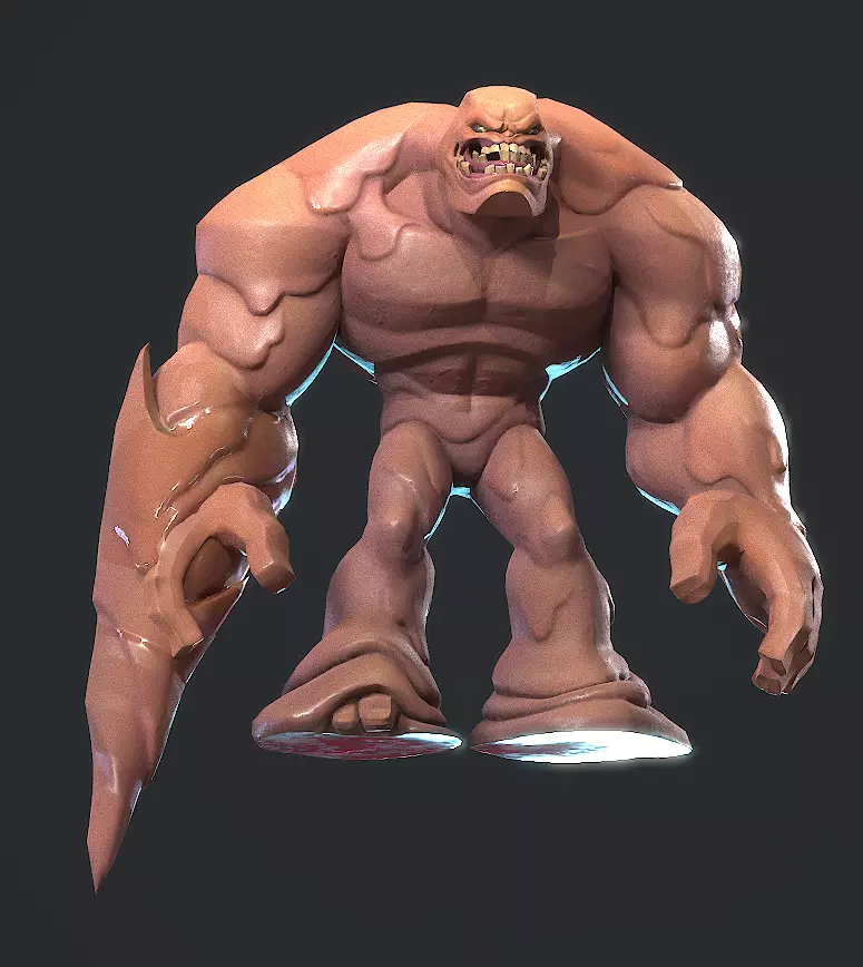ClayFace Low-poly 3D model_11