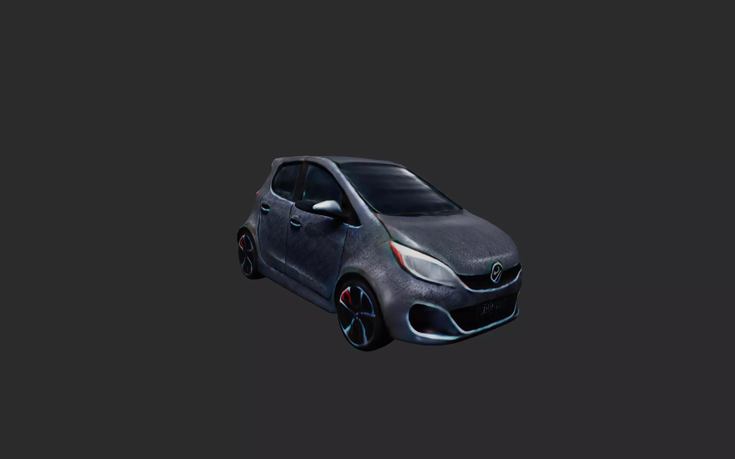 Modern Car low poly 3D model_0