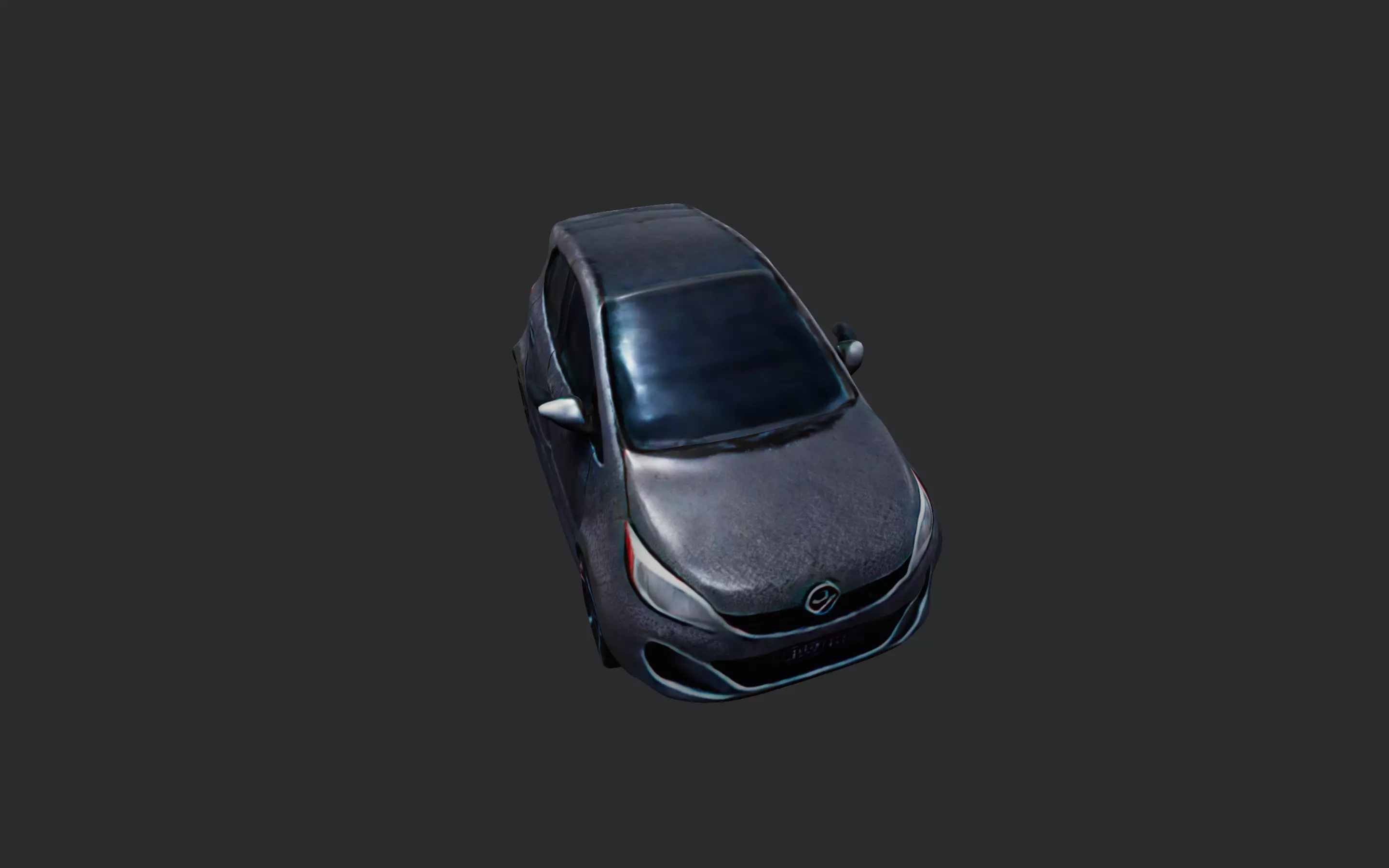 Modern Car low poly 3D model_4