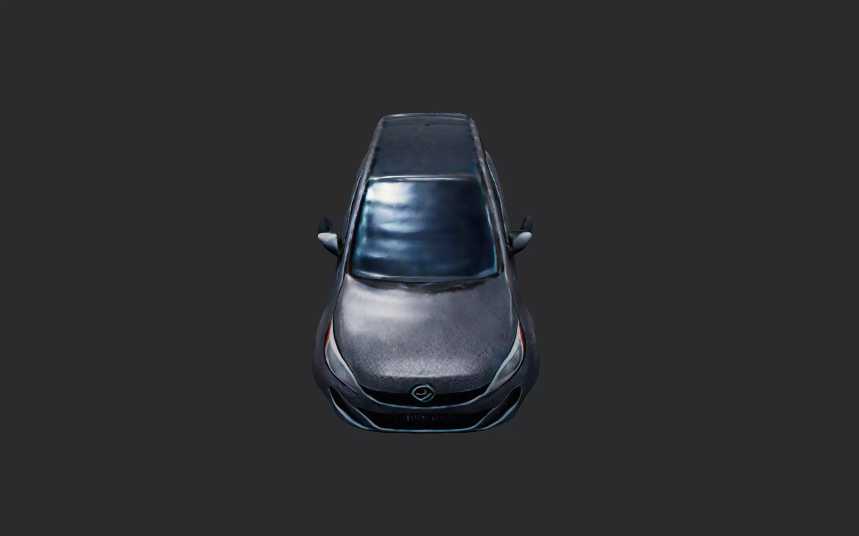 Modern Car low poly 3D model_1