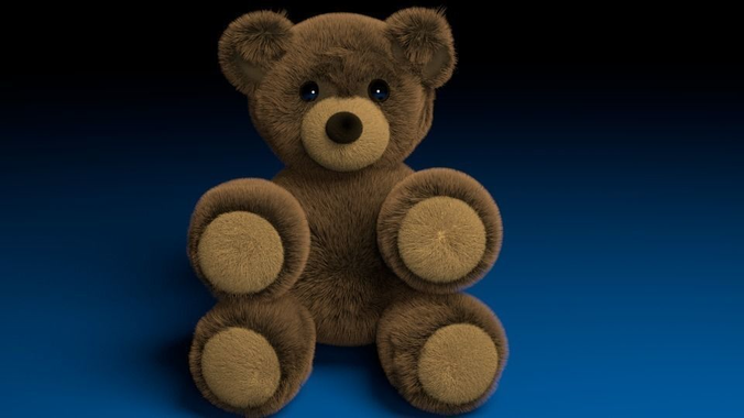 Teddy Bear Low-poly 3D model