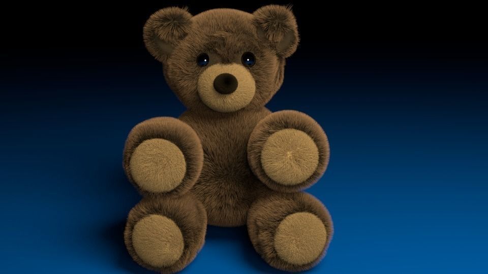 Teddy Bear Low-poly 3D model_0