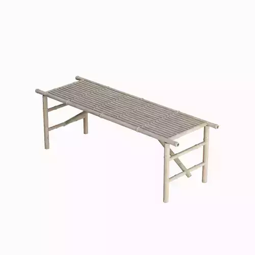 Bamboo Bench 01 3D model