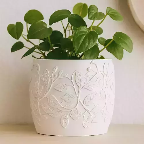 Ivy Plant Pot with Drainage No Supports Leafy Planter