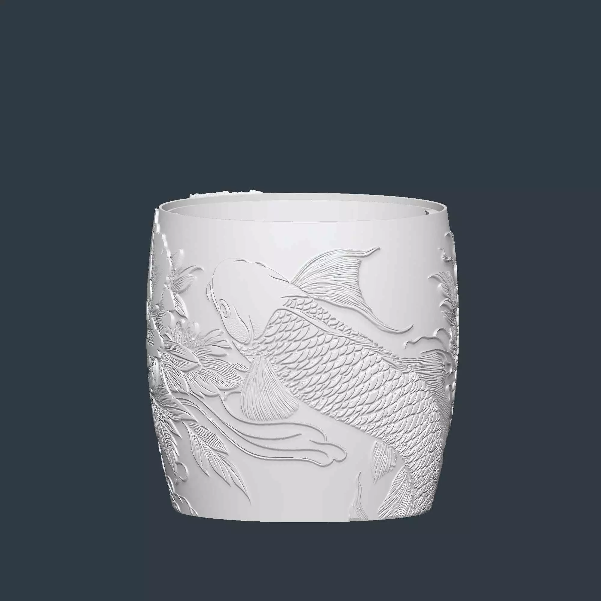 Peony Flower Plant Pot with Drainage No Supports Planter 3D print model_6