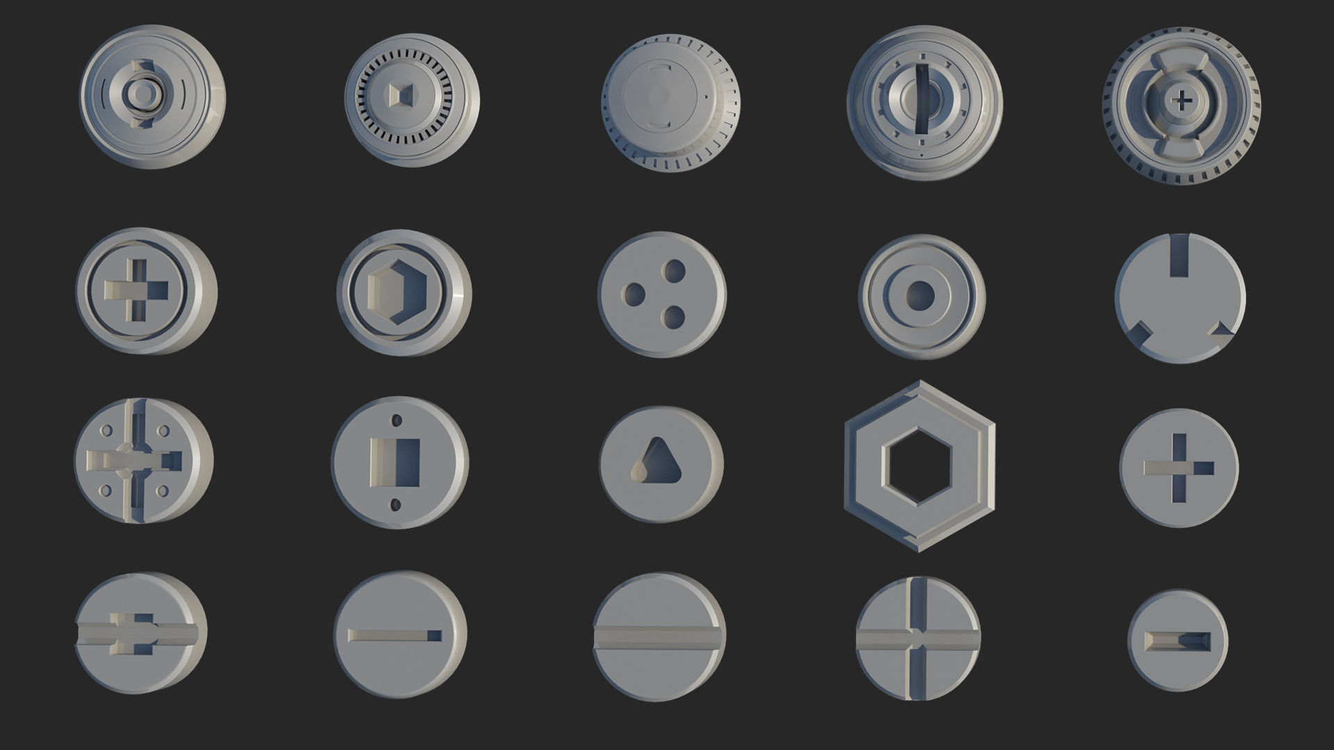 Mechanical Essentials Kitbash - Free samples free VR / AR / low-poly 3D ...