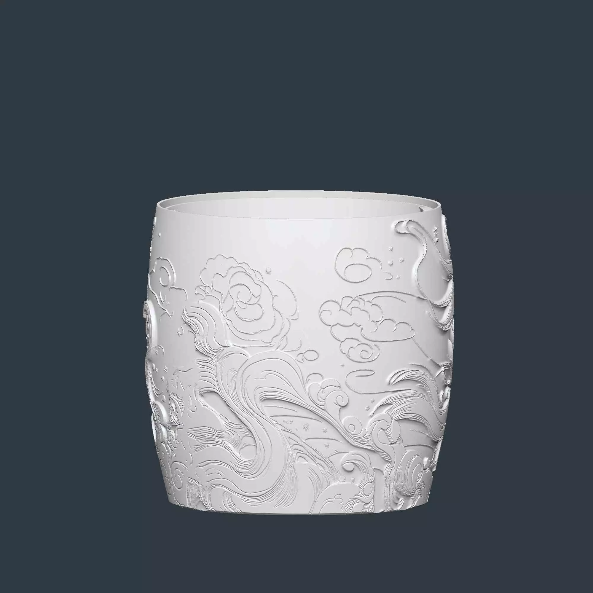 Kitsune Fox Plant Pot with Drainage No Supports Planter 3D print model_7