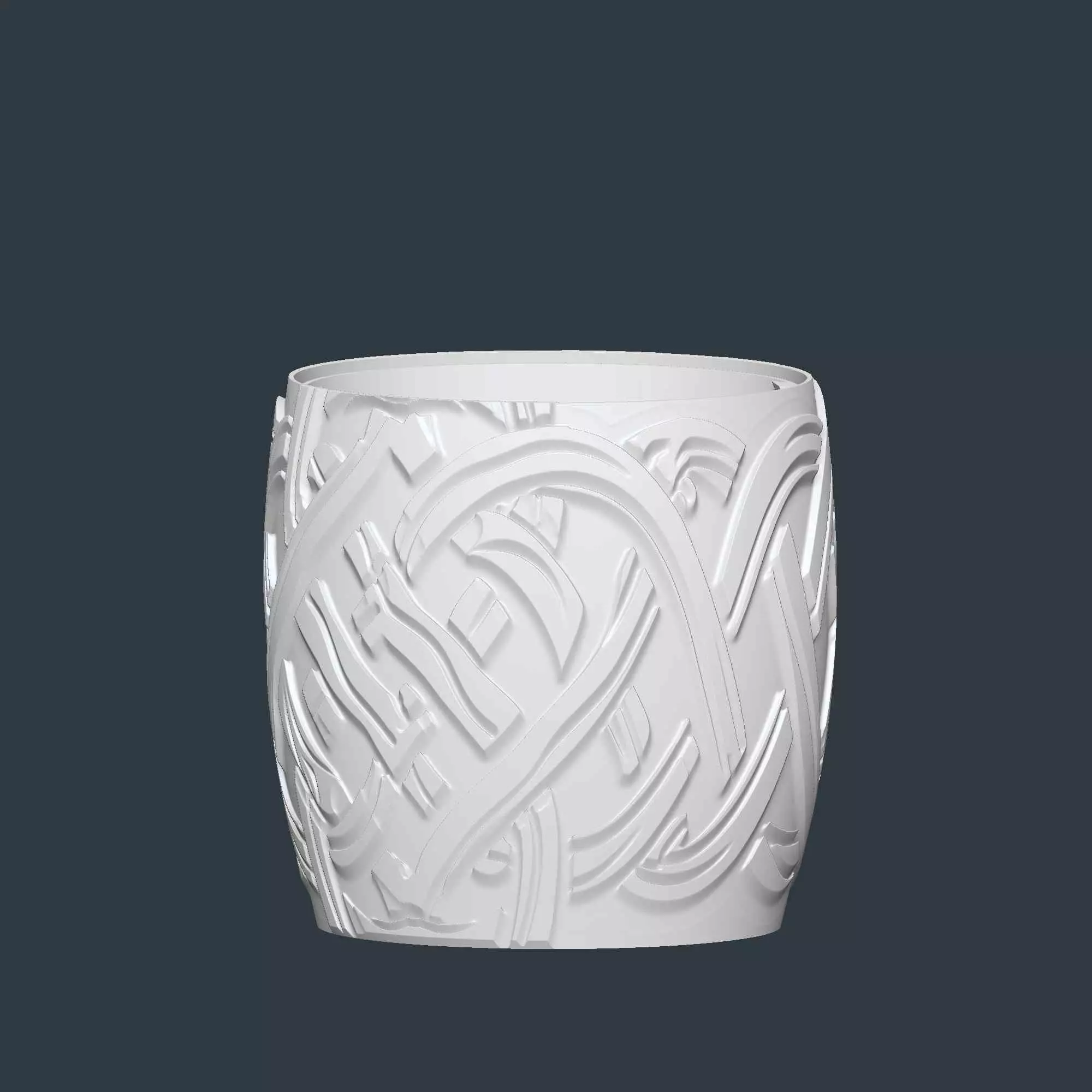 Celtic Knot Plant Pot with Drainage No Supports Planter 3D print model_9