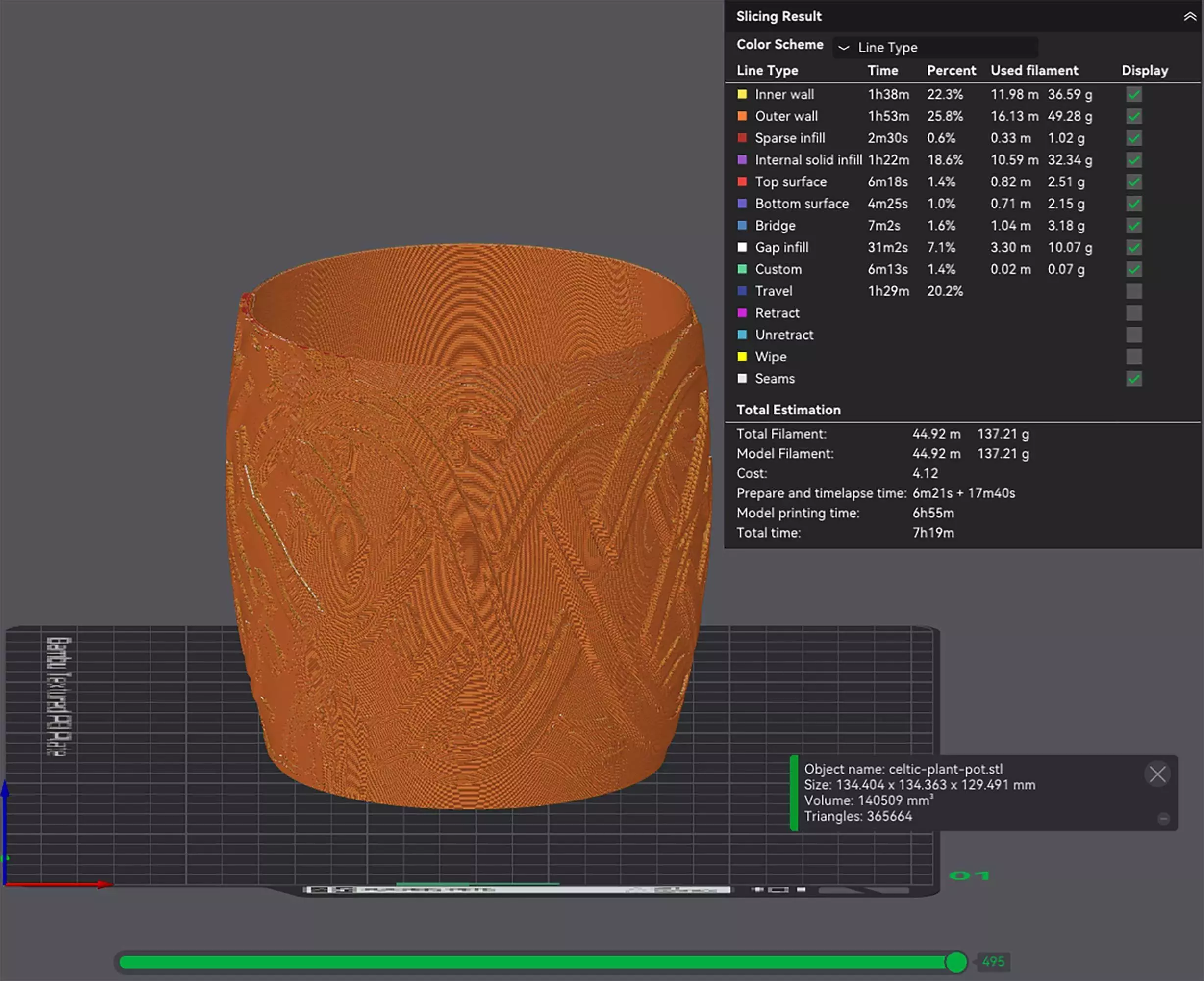 Celtic Knot Plant Pot with Drainage No Supports Planter 3D print model_3