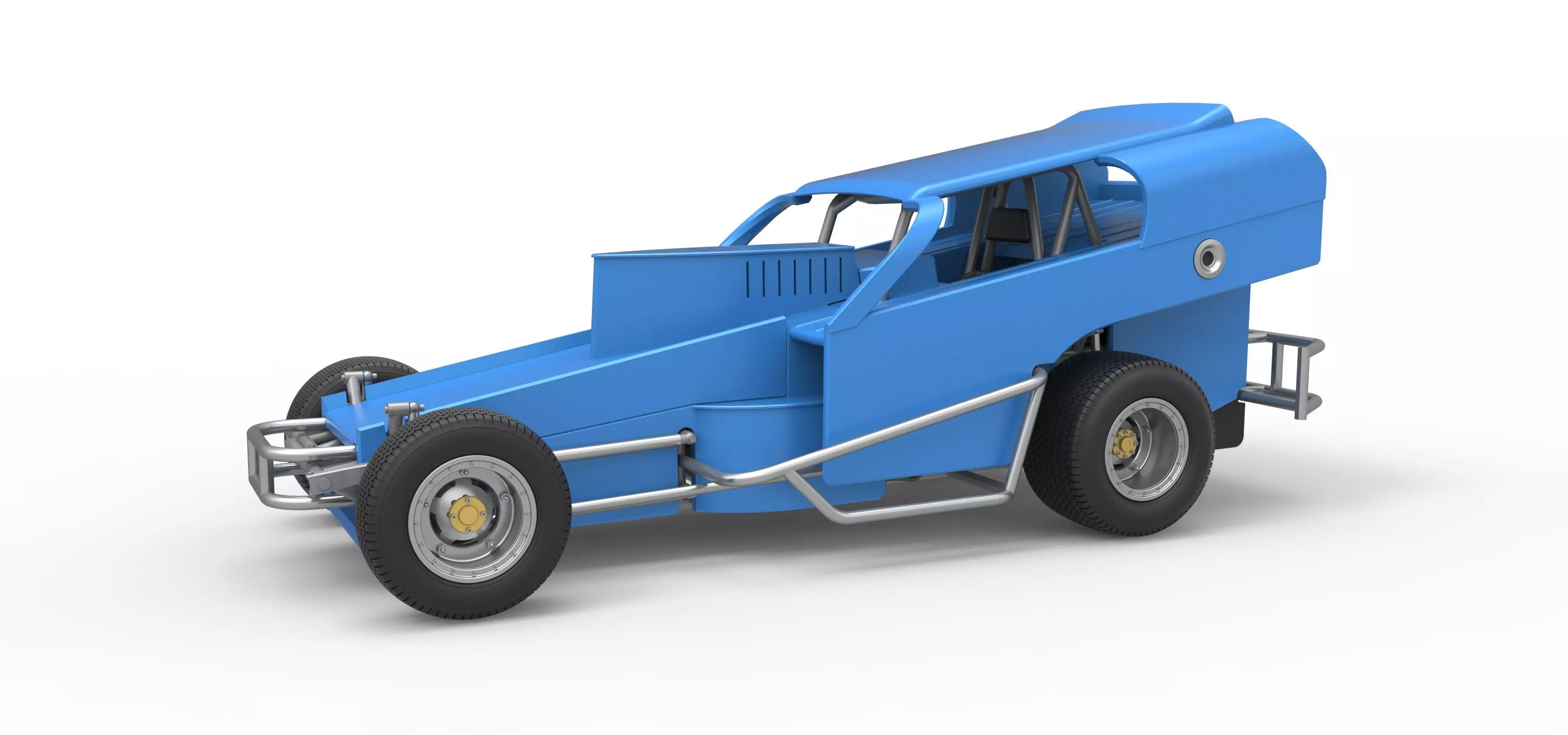 Vintage Dirt Modified stock car Version 2 Scale 1 to 25 3D print model