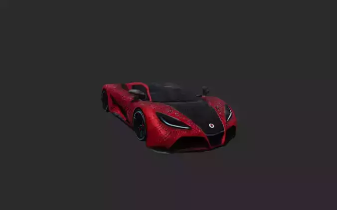 Luxury Fast Hypercar low poly