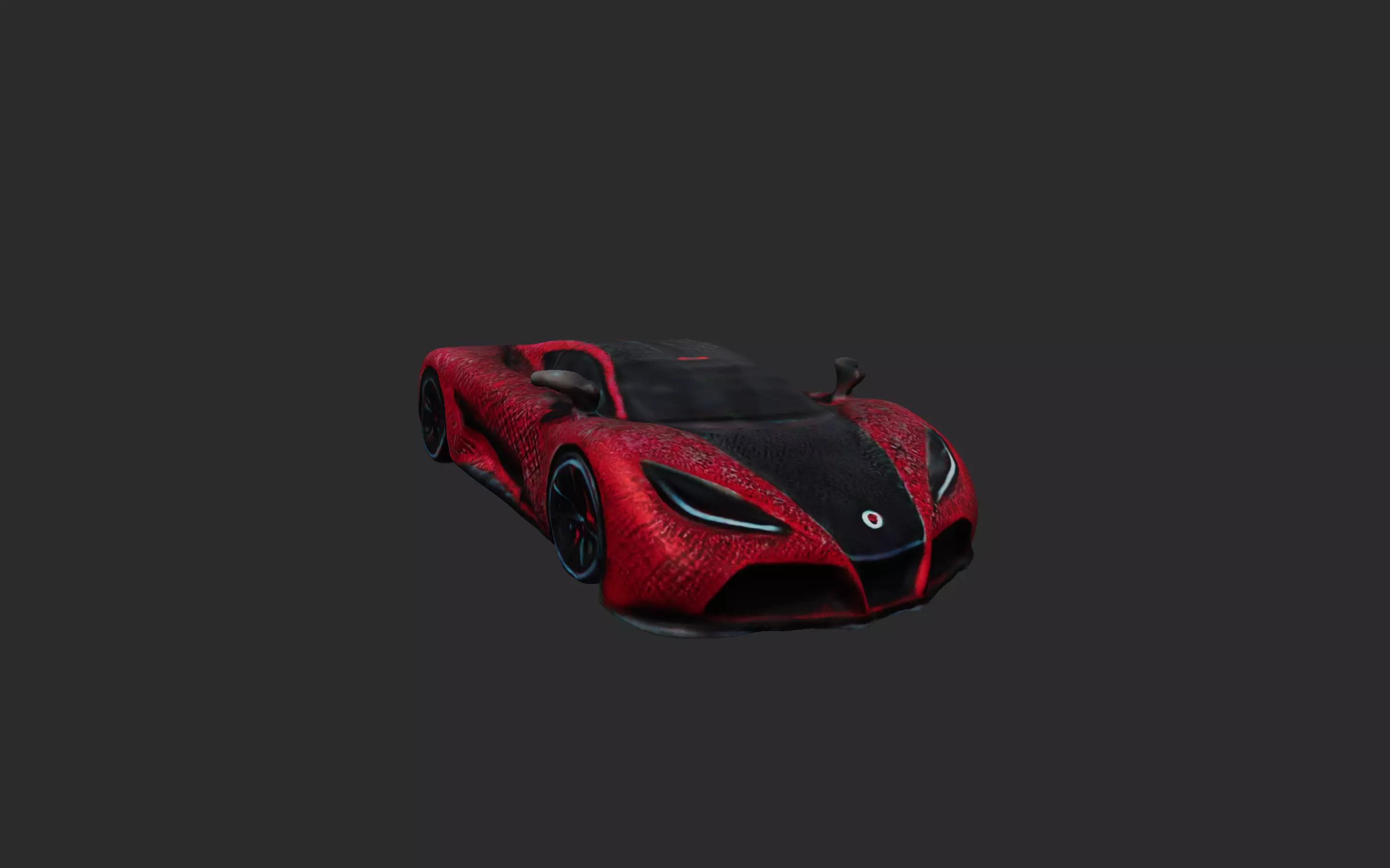 Luxury Fast Hypercar low poly 3D model_0
