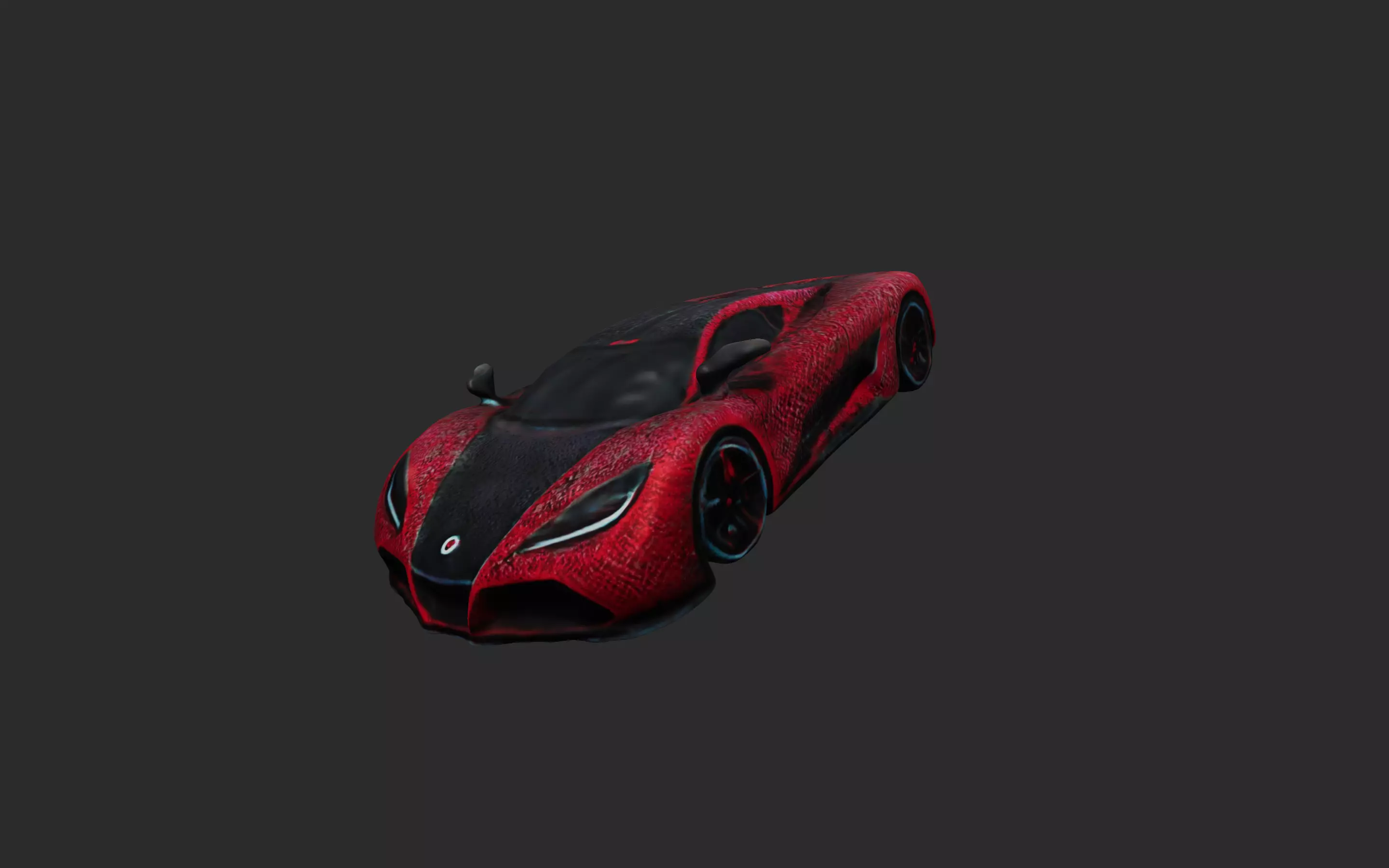 Luxury Fast Hypercar low poly 3D model_2