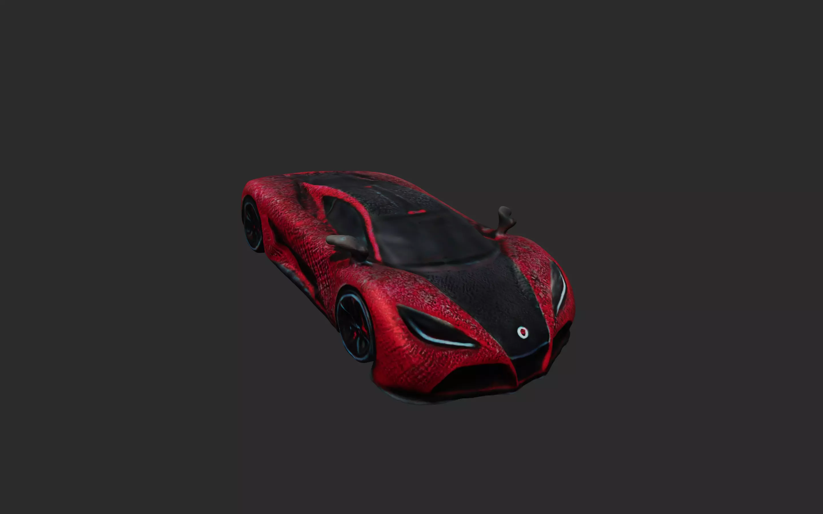Luxury Fast Hypercar low poly 3D model_4