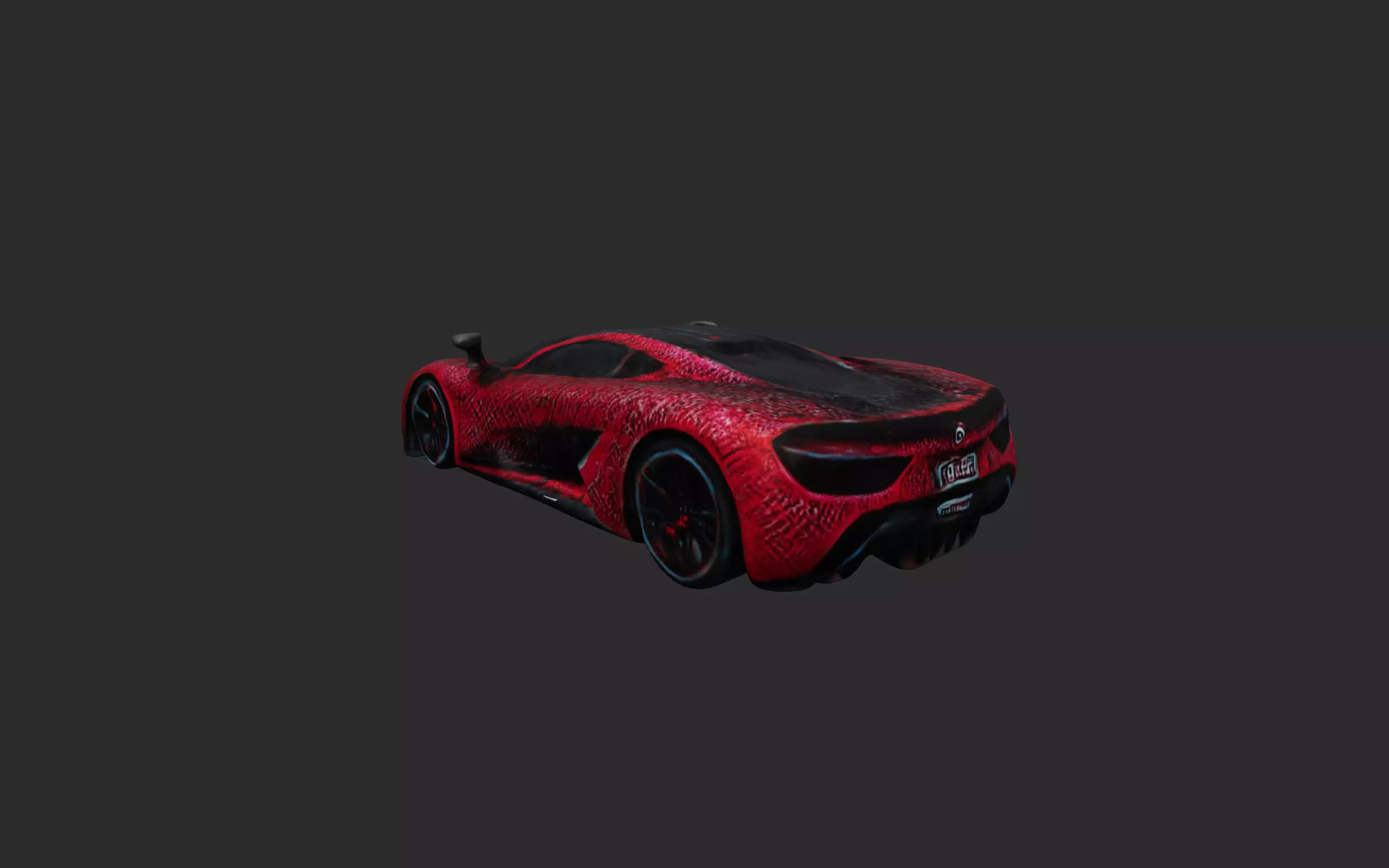 Luxury Fast Hypercar low poly 3D model_3