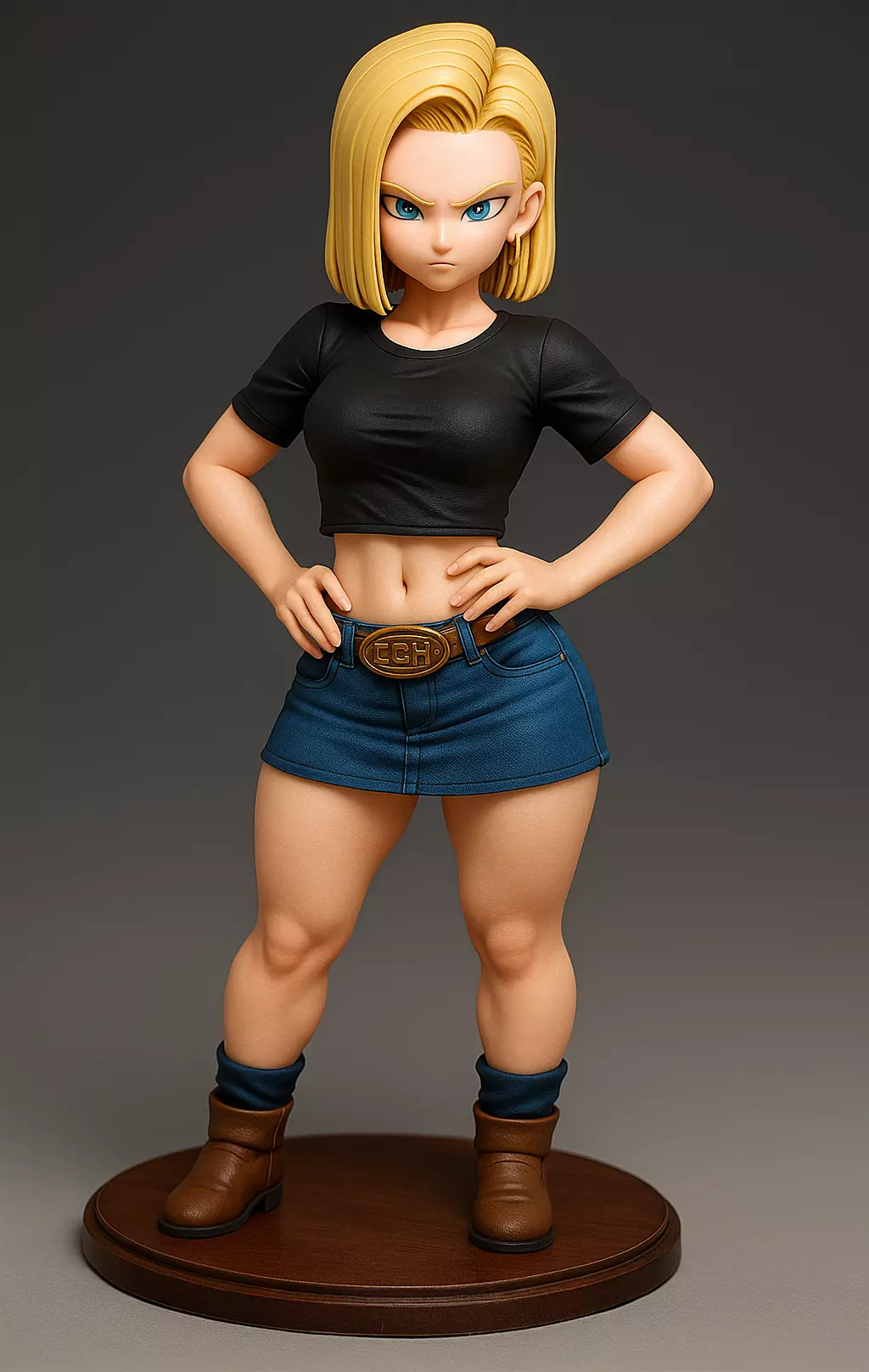 Figura de Android 18  Fuerte y elegante DBZ 3D print model_0