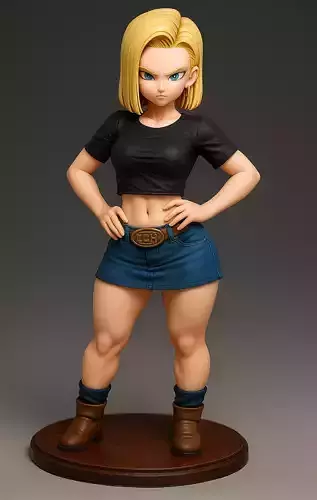 Figura de Android 18  Fuerte y elegante DBZ