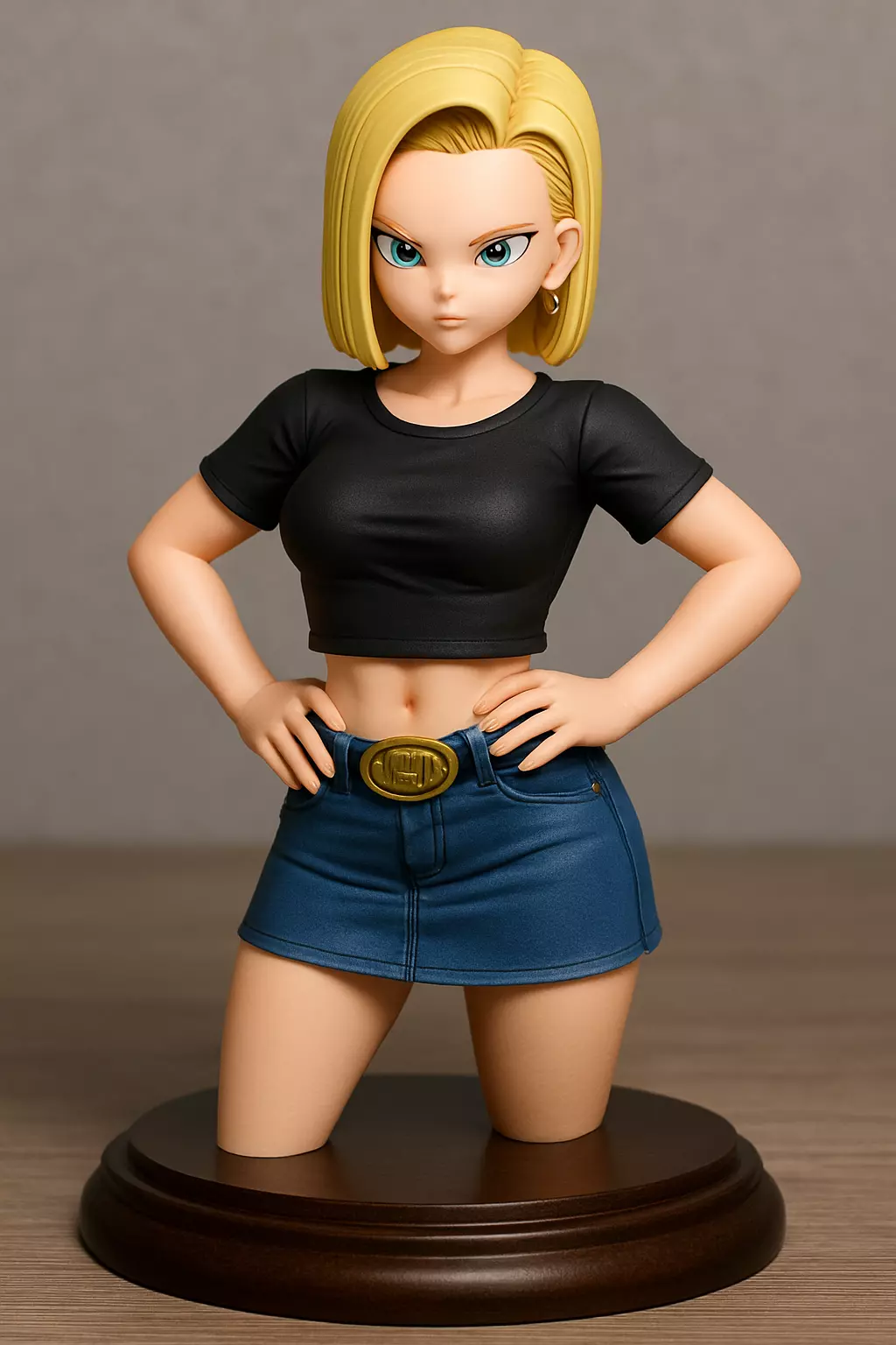 Figura de Android 18  Fuerte y elegante DBZ 3D print model_1