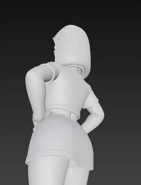 Figura de Android 18  Fuerte y elegante DBZ 3D print model_9