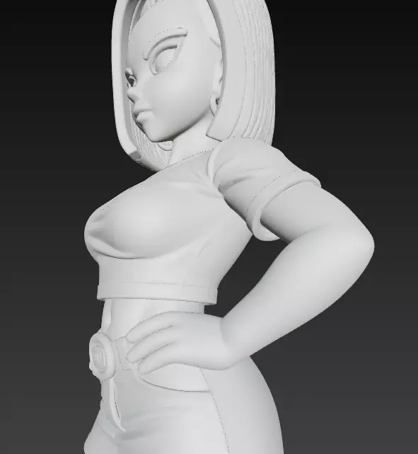 Figura de Android 18  Fuerte y elegante DBZ 3D print model_6
