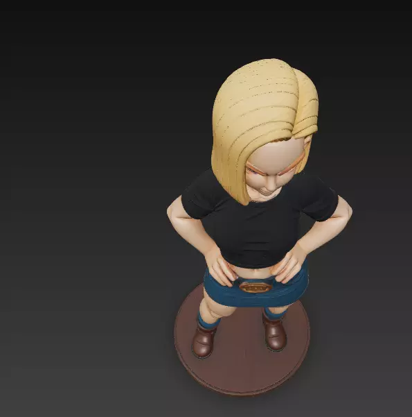 Figura de Android 18  Fuerte y elegante DBZ 3D print model_11