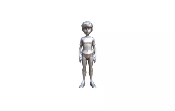 Generic Teen Low Poly Character Low-poly 3D model_0