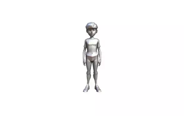 Generic Teen Low Poly Character Low-poly 3D model