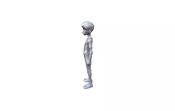 Generic Teen Low Poly Character Low-poly 3D model_3