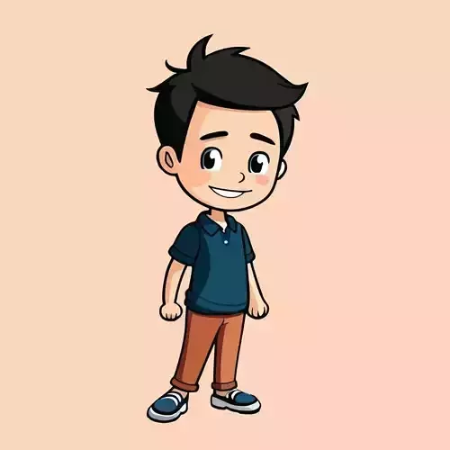 Cute Boy Smiling with JOY