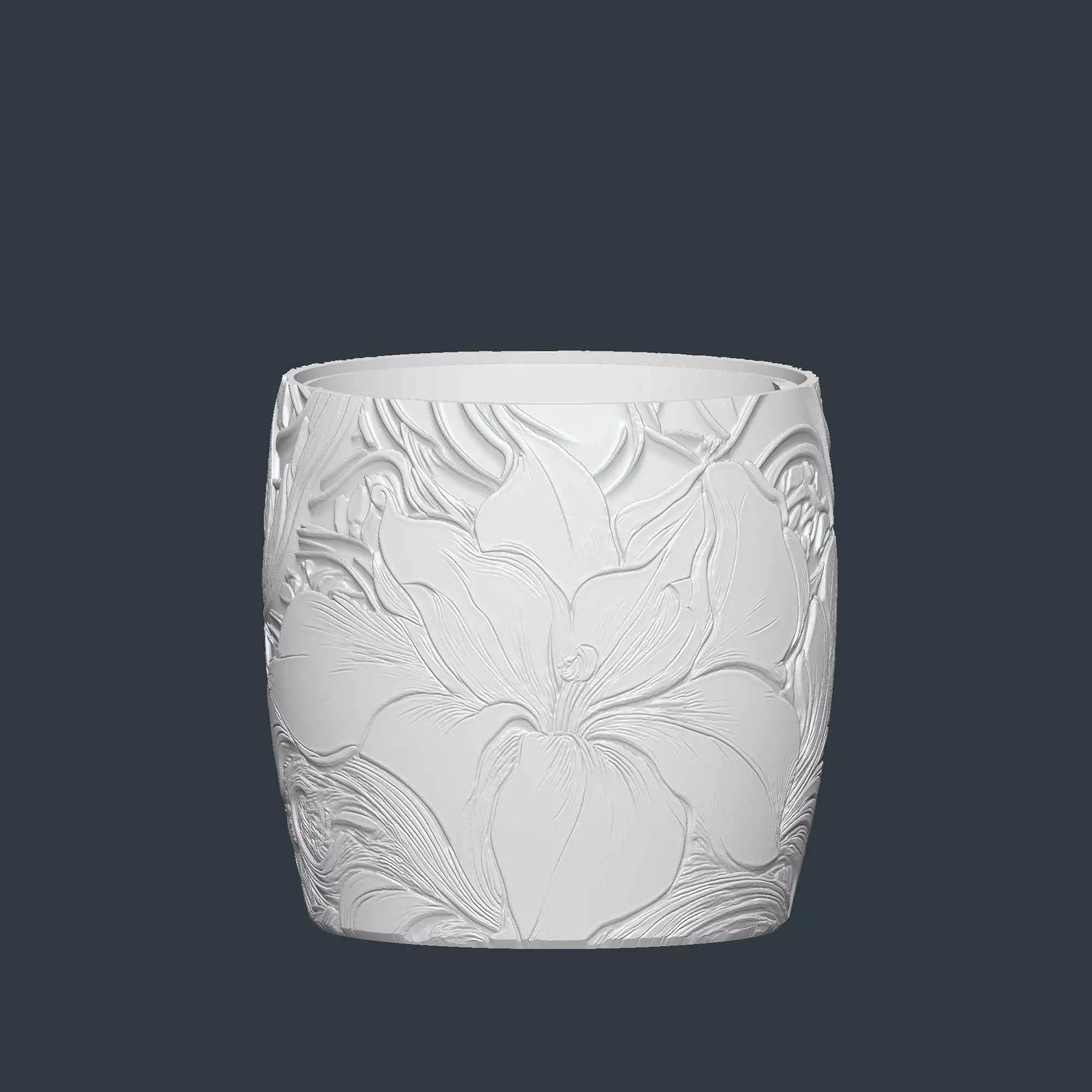 Art Nouveau Plant Pot with Drainage No Supports Stylish Planter 3D print model_1