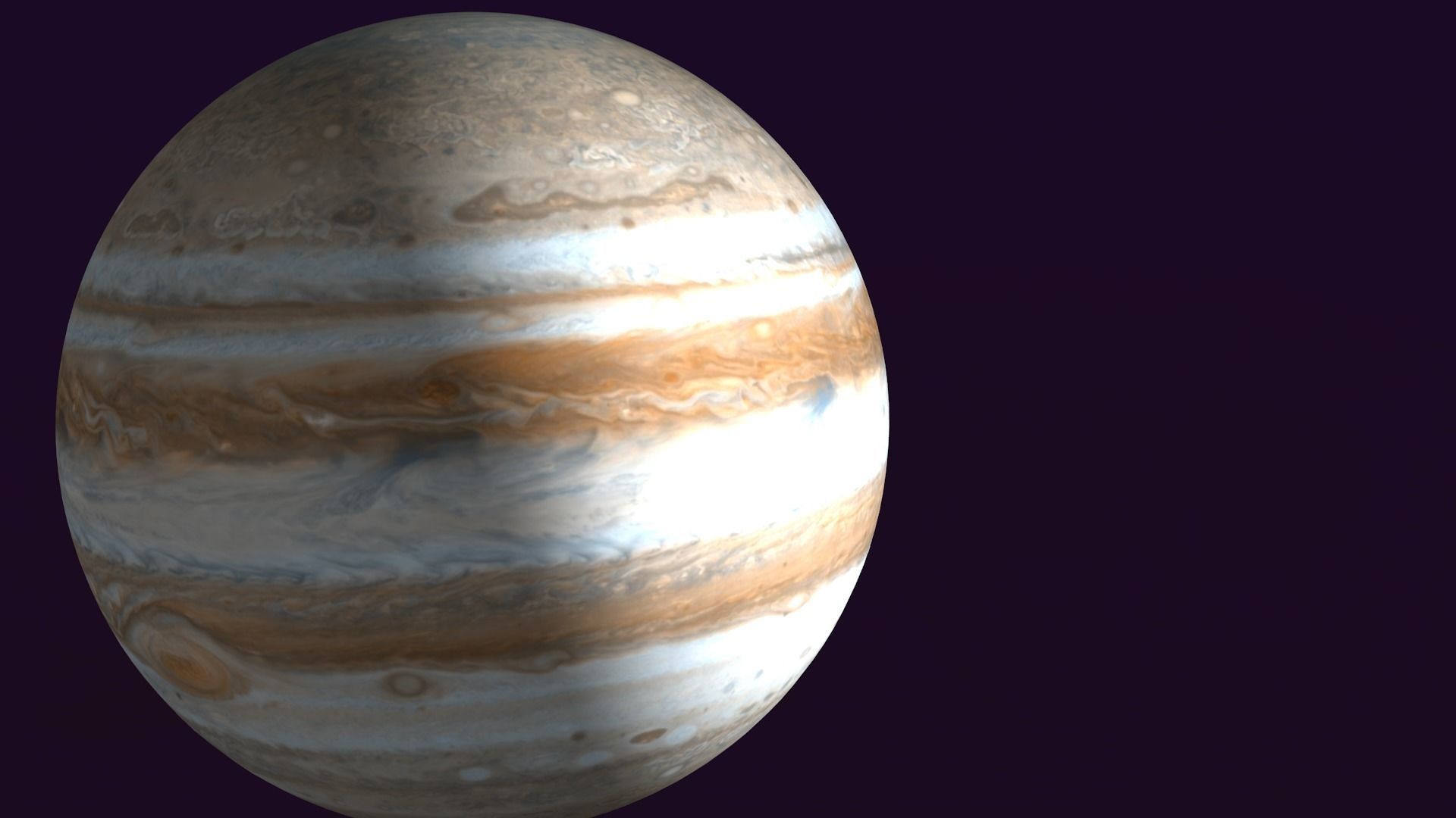 Jupiter Low-Poly Planet Low-poly 3D model_1