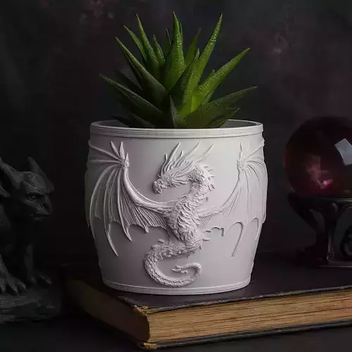 Dragon Plant Pot with Drainage No Supports Fantasy Planter