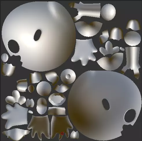 Stylized Nude Chiken for Games and Animation Low-poly 3D model_9