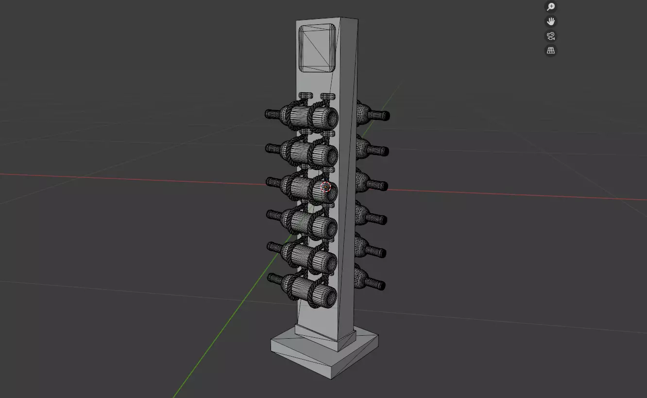 Wine stand Low-poly 3D model_15