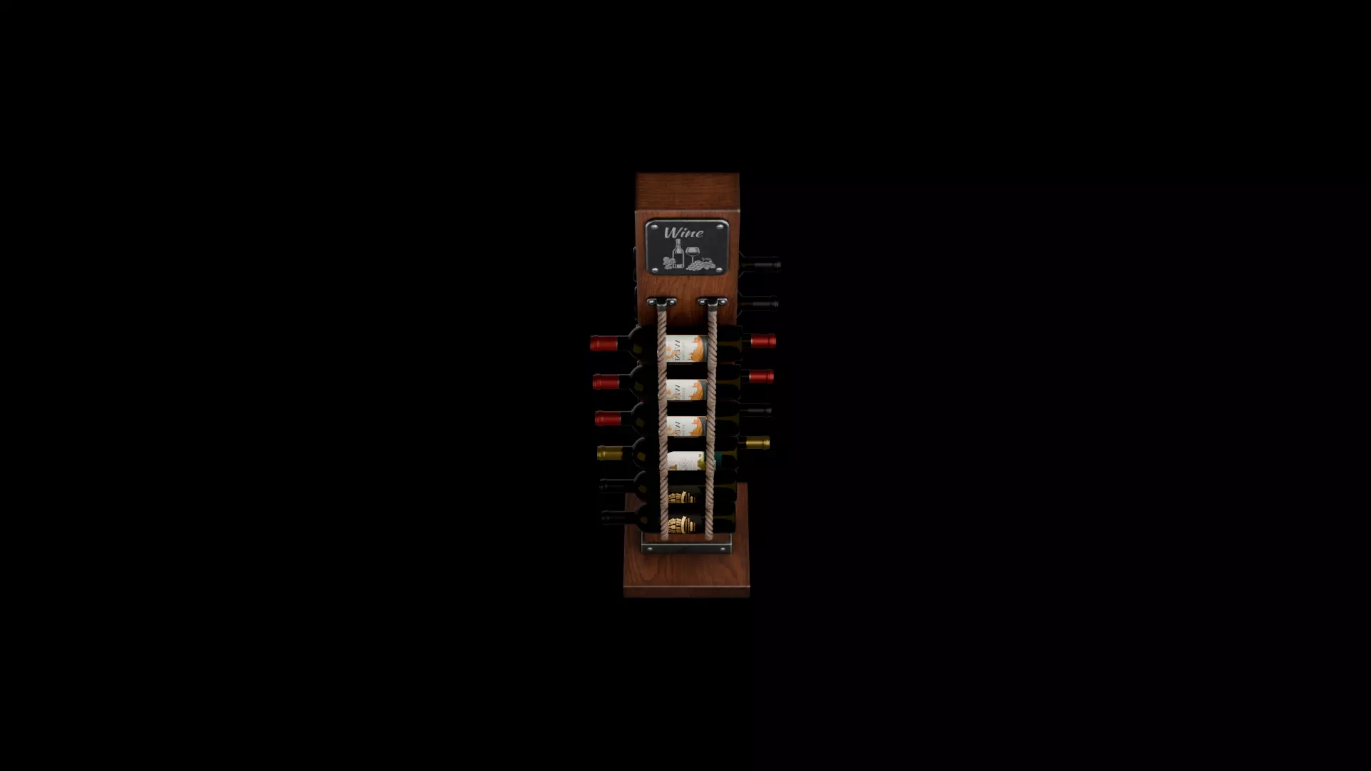 Wine stand Low-poly 3D model_13