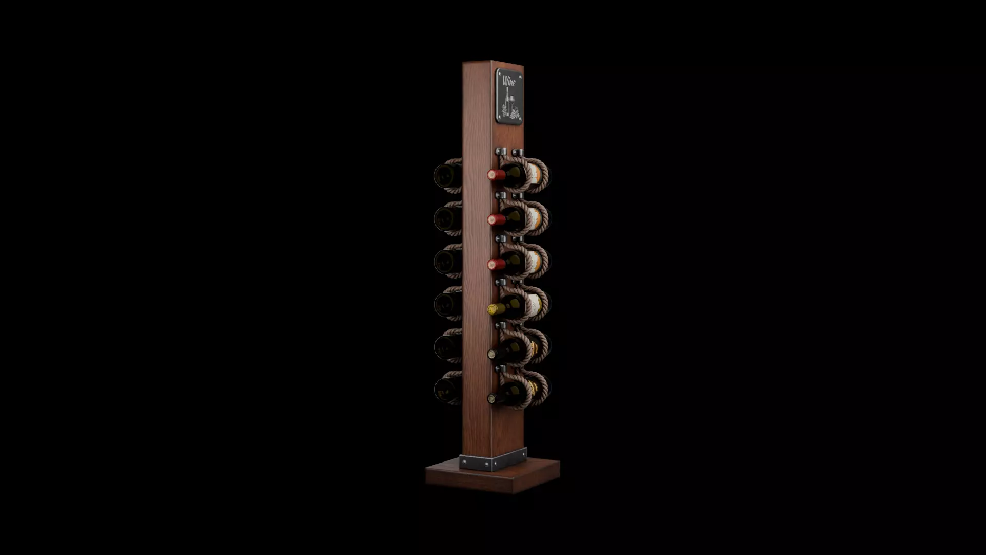Wine stand Low-poly 3D model_11