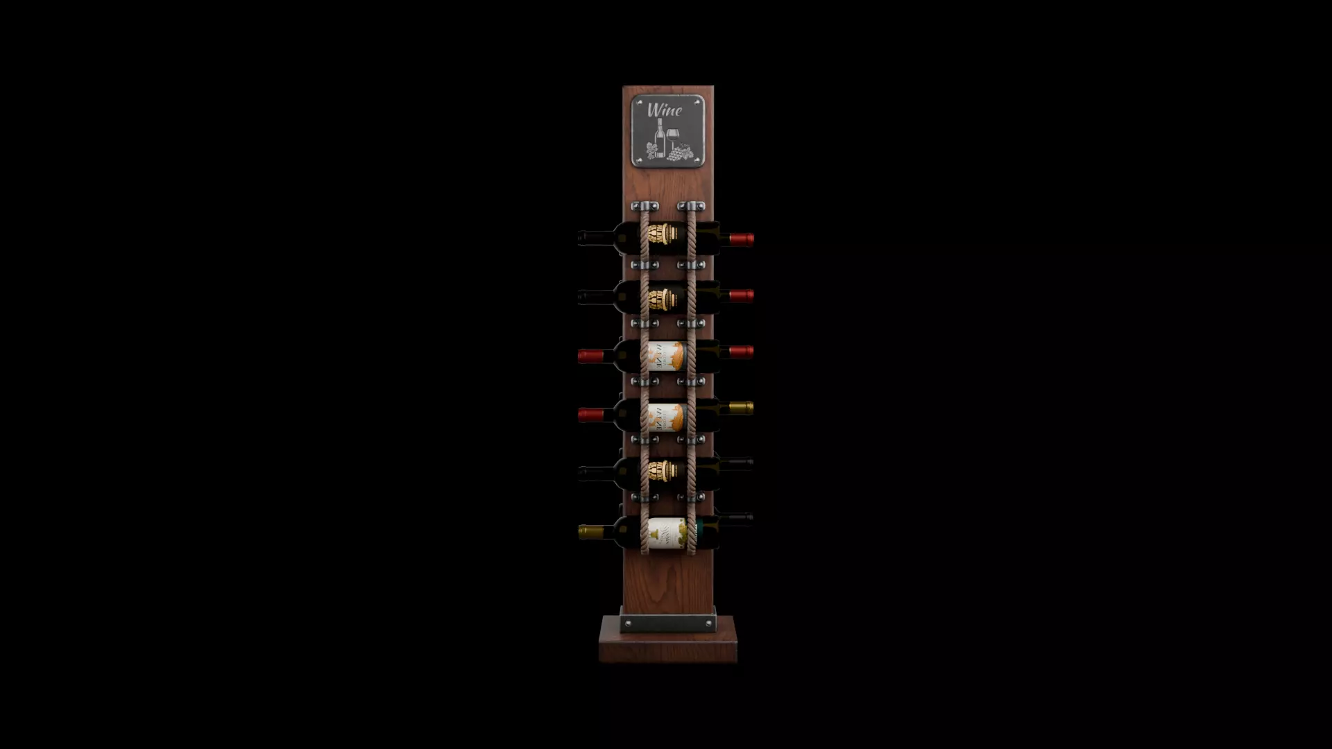 Wine stand Low-poly 3D model_7