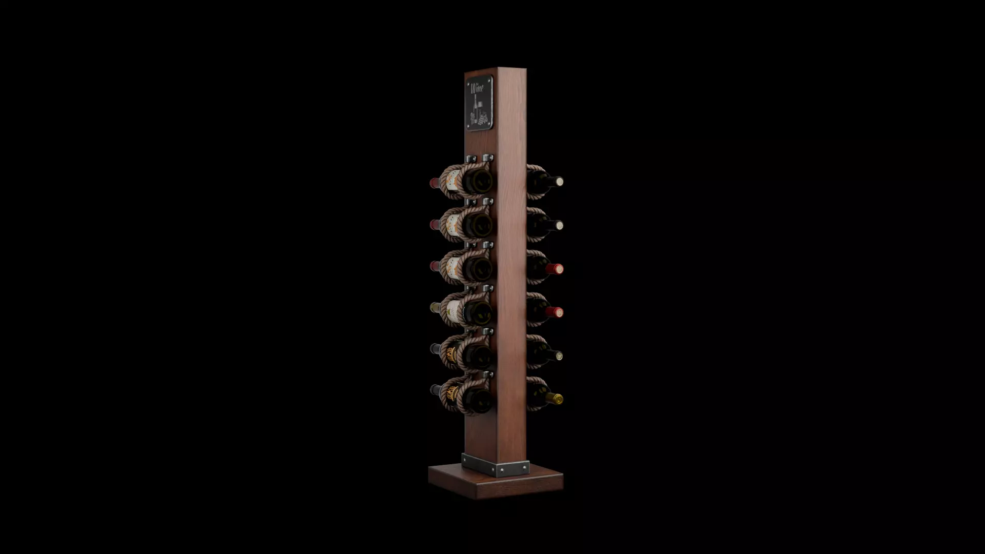 Wine stand Low-poly 3D model_3